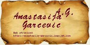 Anastasija Garčević vizit kartica